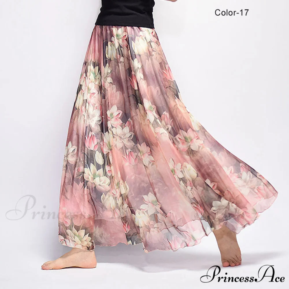Fashion Florals Print Long Skirt