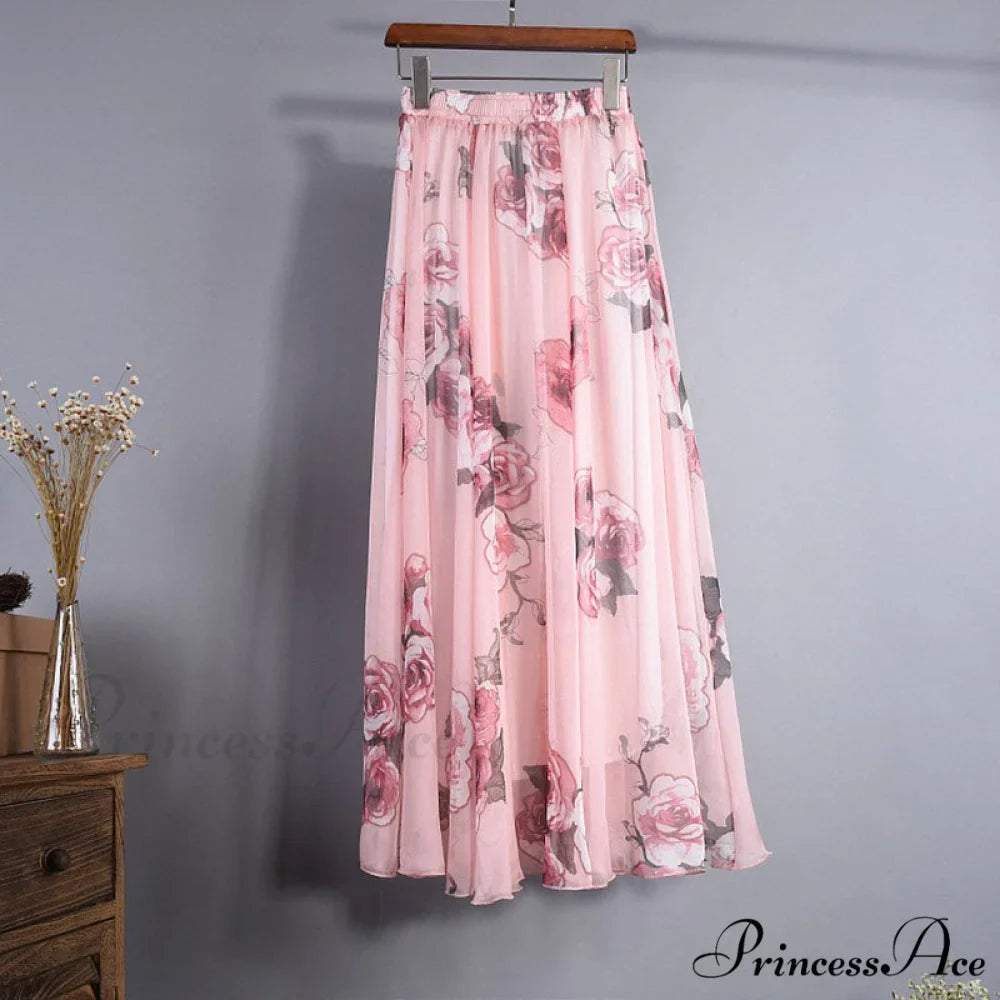 Fashion Florals Print Long Skirt