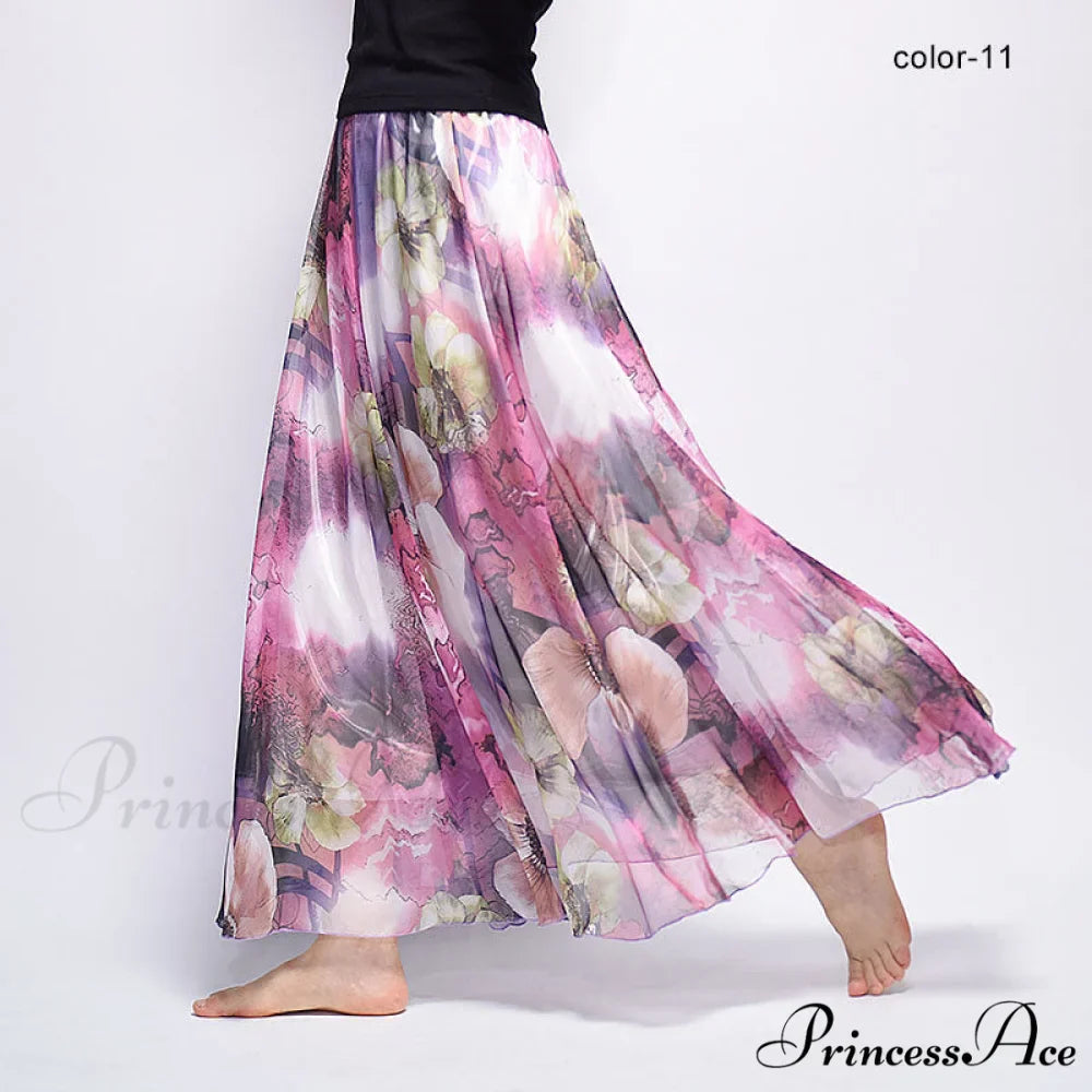Fashion Florals Print Long Skirt