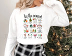 Fashion Girl Tis The Season Retro Cute Element Girl Christmas Hoodie