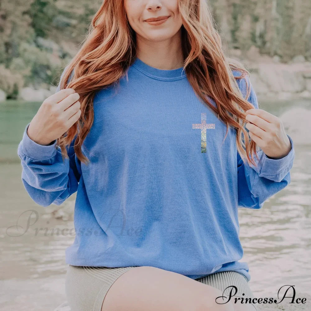 Fashion Individuality Cross Duplex Trend Art Jesuits Christmas Hoodie