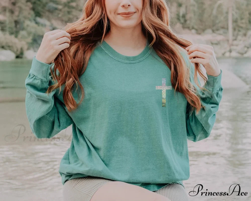 Fashion Individuality Cross Duplex Trend Art Jesuits Christmas Hoodie