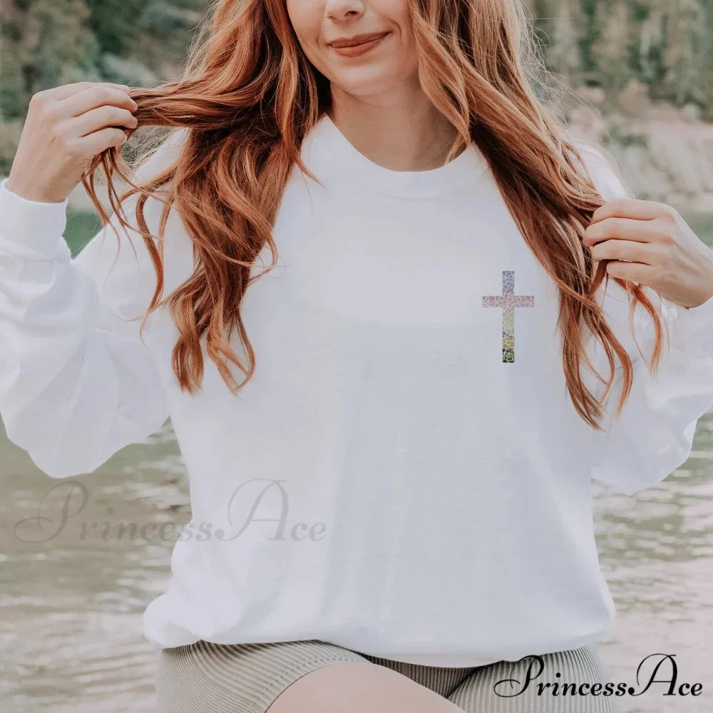 Fashion Individuality Cross Duplex Trend Art Jesuits Christmas Hoodie