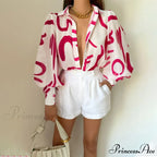 Fashion Lapel Single-breasted Loose Blouse