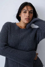 Fashion Long Sleeve A-Line Cotton Mini Dress