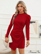 Fashion Office Lady Elegant Slim Tight Fitting Christmas Party Dress