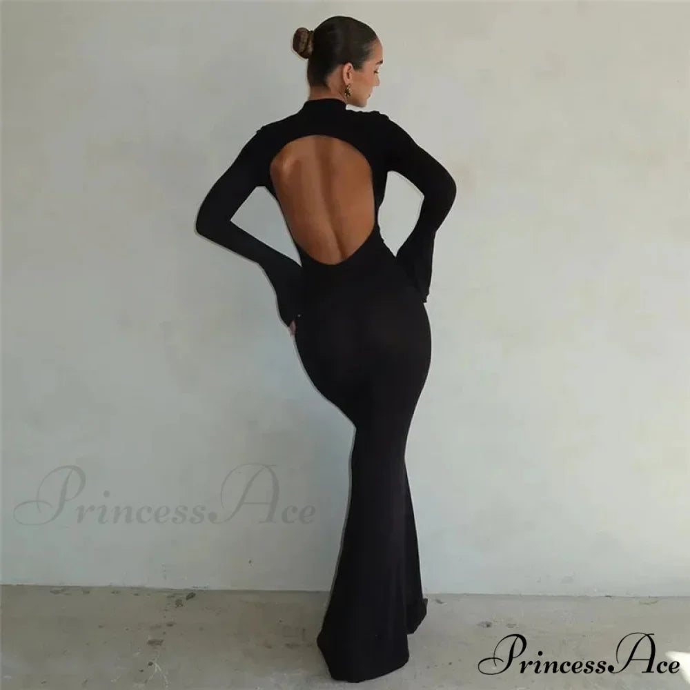 Fashion Open Back Maxi Dress