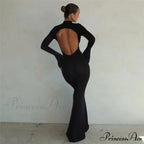 Fashion Open Back Maxi Dress