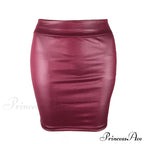 Fashion Oversized High Waist Pu leather Skirts