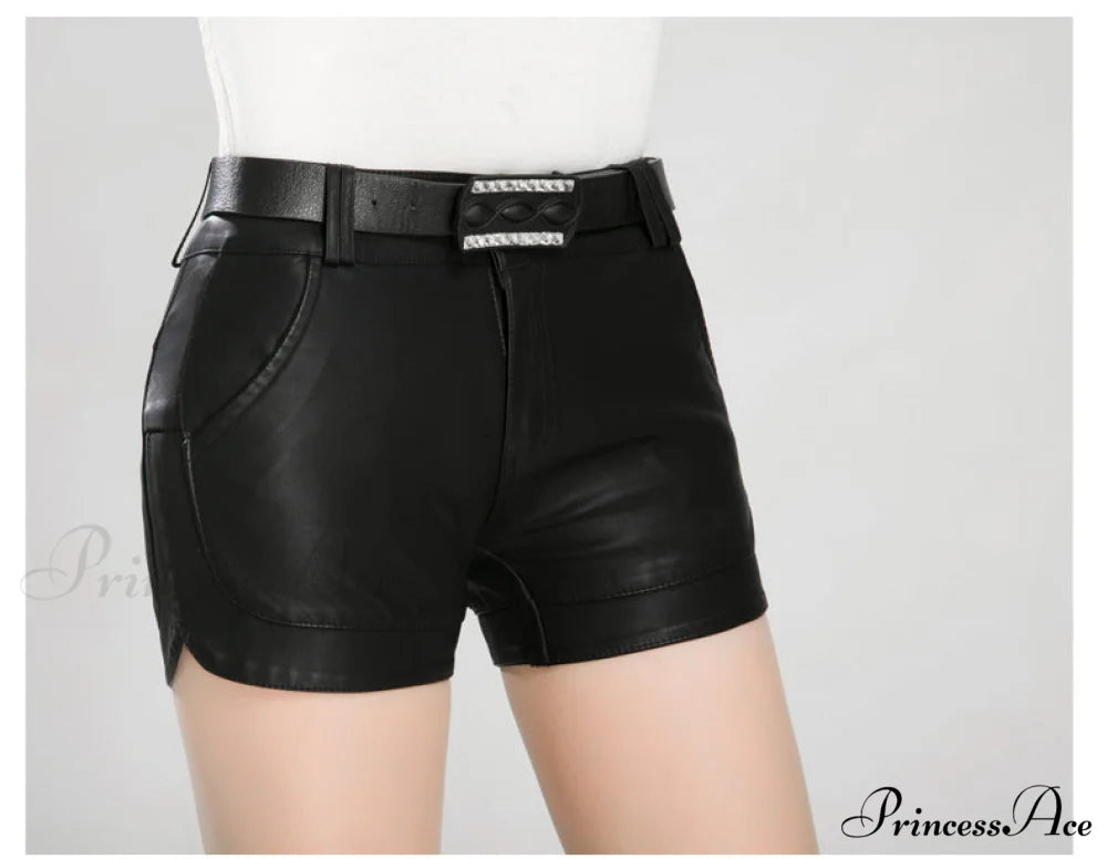 Fashion PU Leather Shorts
