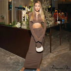 Fashion Ruched Maxi Dress