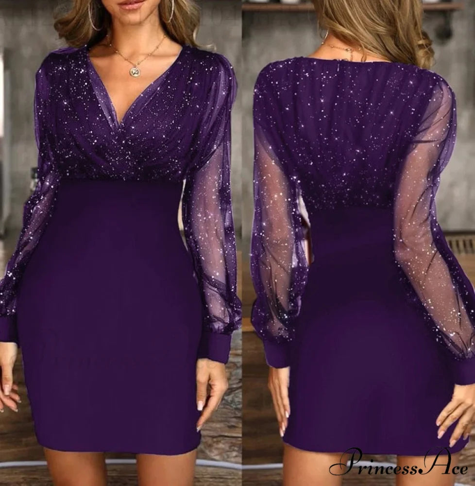 Fashion Sequin Elegant Party Club Mini Dress