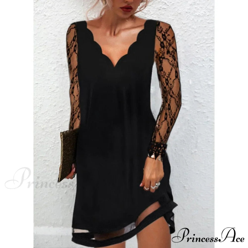 Fashion Sexy Casual Long Sleeve Vestidos Pullover Party Dress