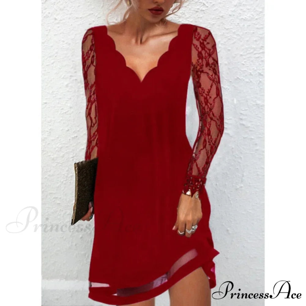 Fashion Sexy Casual Long Sleeve Vestidos Pullover Party Dress