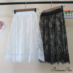 Fashion Solid Casual Mesh Lace Skirts