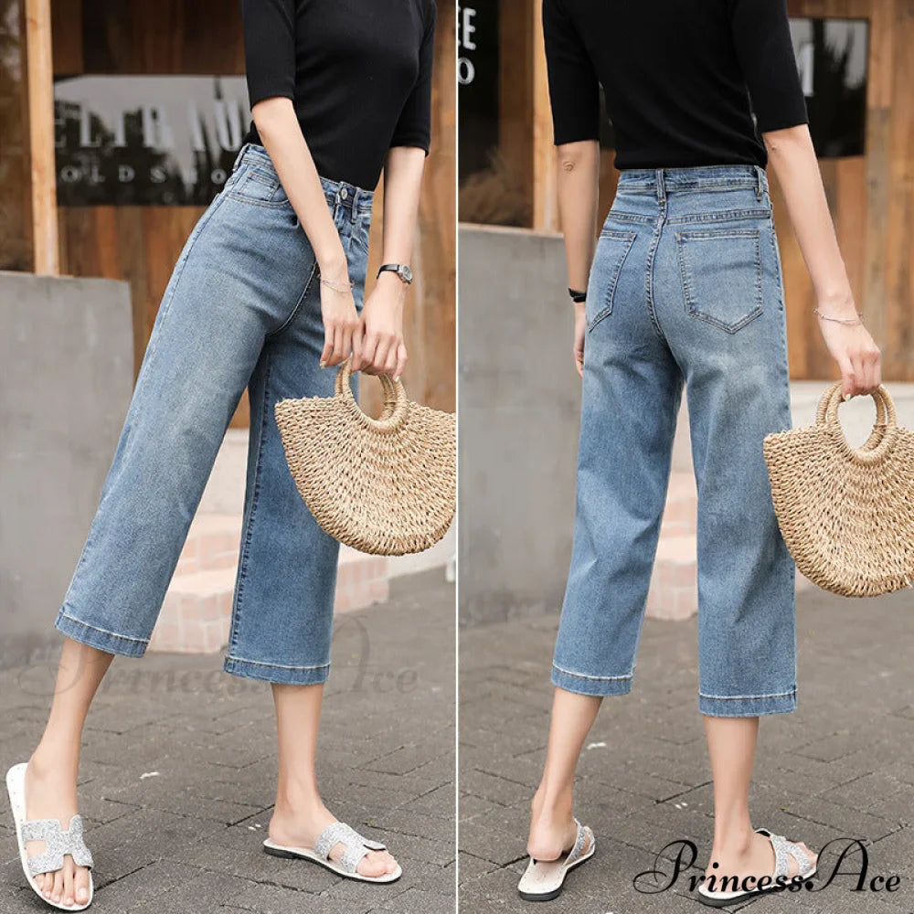 Fashion Straight Capri Jeans Pants