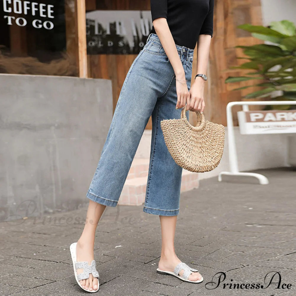 Fashion Straight Capri Jeans Pants