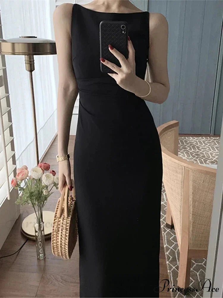 Fashion Strap Sleeveless Maxi Dress
