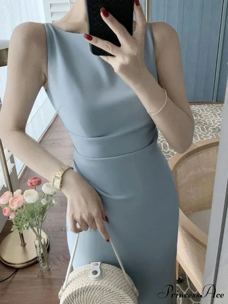 Fashion Strap Sleeveless Maxi Dress