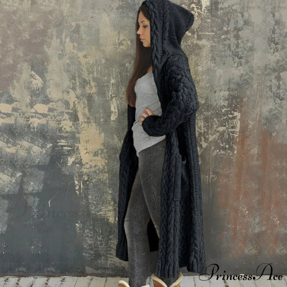 Fashion Women Cardigans Baggy Long Coat Chunky Knitted Sweater
