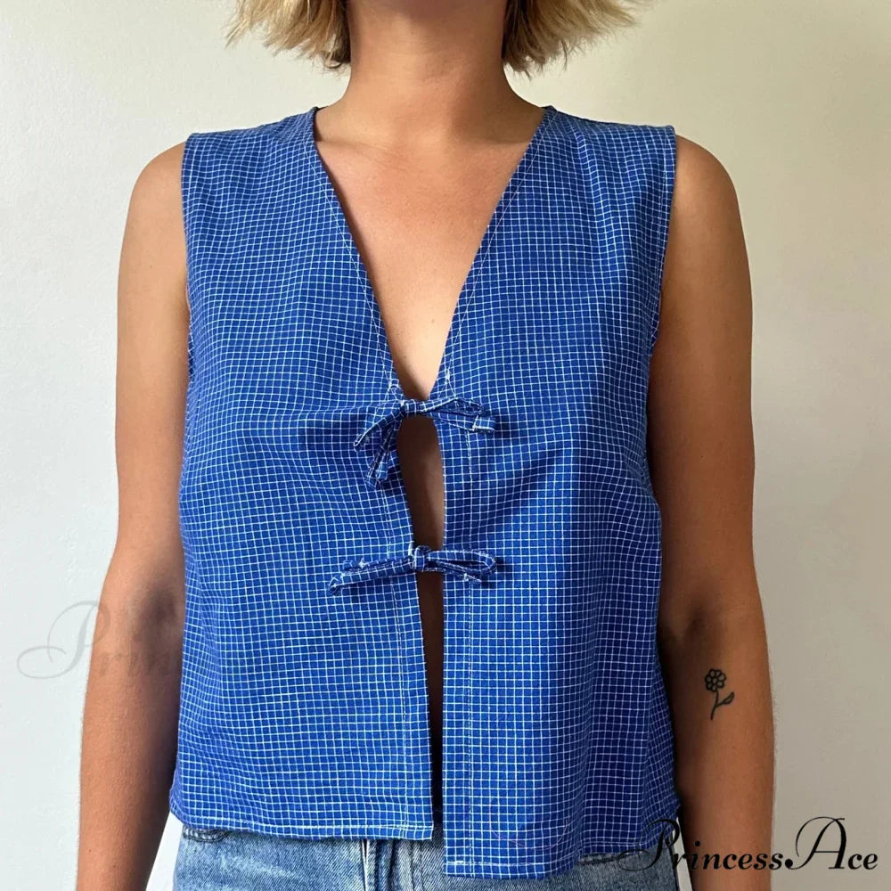 Fasten-Front Lace Camis Crop Top