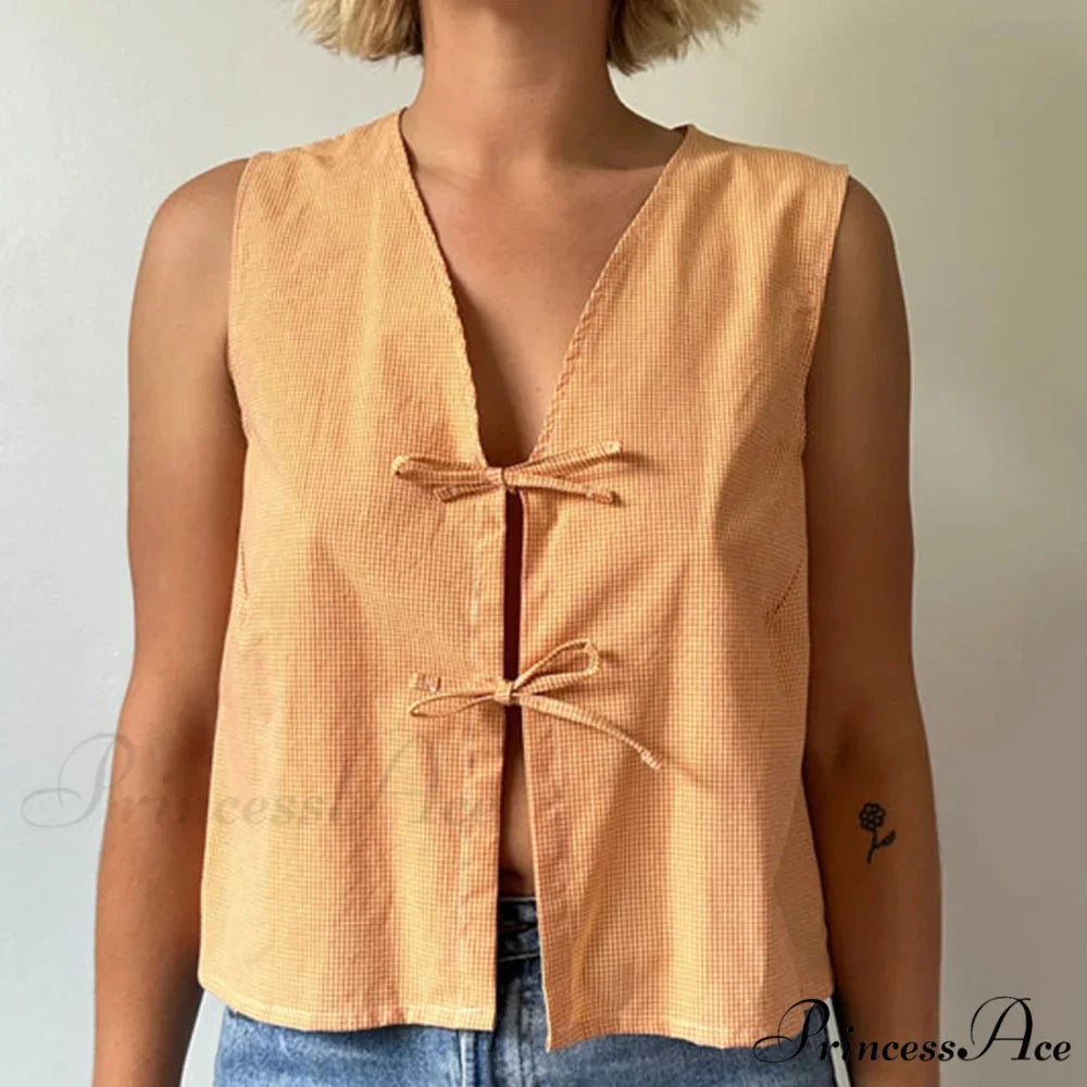 Fasten-Front Lace Camis Crop Top