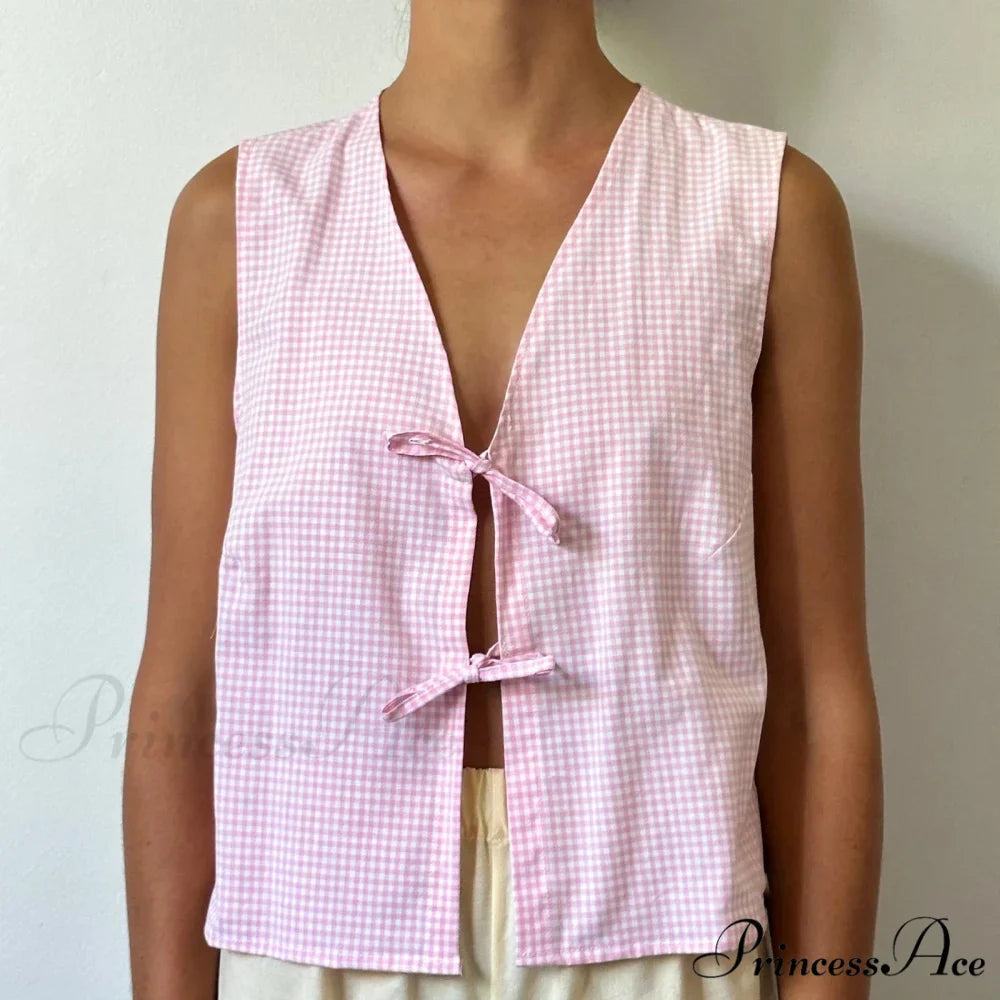 Fasten-Front Lace Camis Crop Top