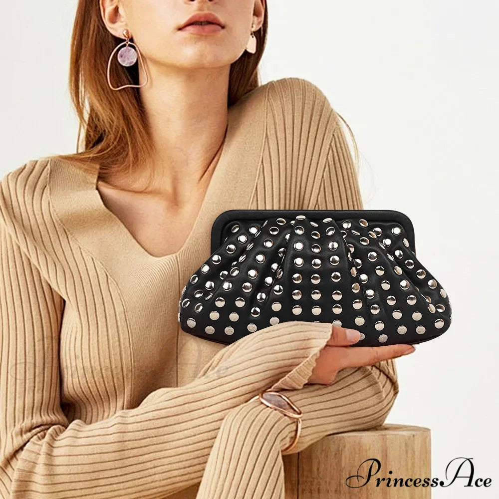 Fasten Gathered Hobo Evening Wristlet