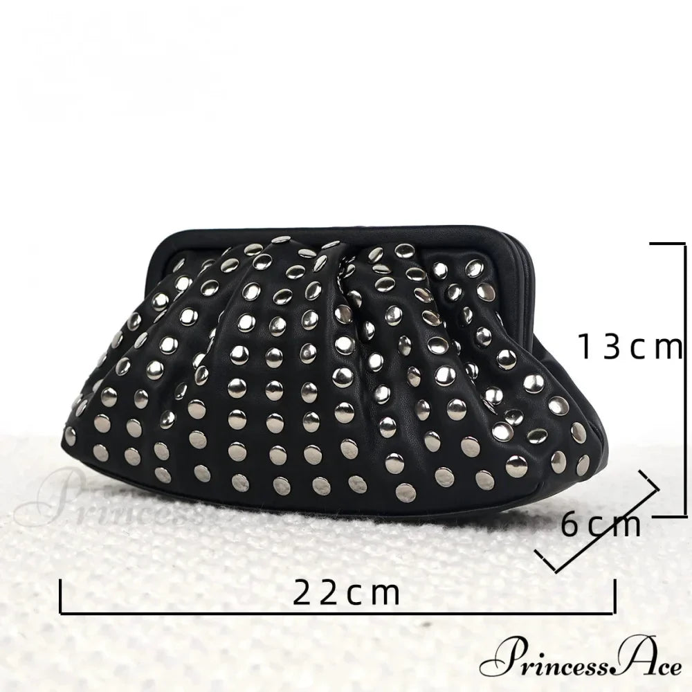 Fasten Gathered Hobo Evening Wristlet