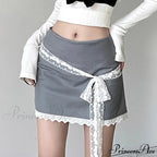 Fasten-Up Elevated Waist Vintage Skirt