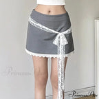 Fasten-Up Elevated Waist Vintage Skirt