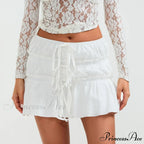 Fasten-Up Front Gathered Mini Skirt
