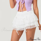 Fasten-Up Ribbon Mesh Frill Skirt