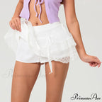 Fasten-Up Ribbon Mesh Frill Skirt