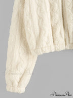 Faux Fur Fuzzy Drop Shoulder Coat