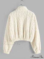 Faux Fur Fuzzy Drop Shoulder Coat