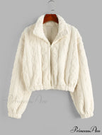 Faux Fur Fuzzy Drop Shoulder Coat