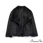 Faux Fur Lapel Autumn Winter Coat