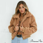 Faux FurWarm Soft Plush Zipper Coat