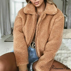 Faux FurWarm Soft Plush Zipper Coat