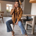 Faux Leather Cool Loose Coat