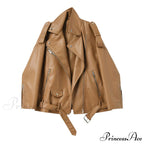 Faux Leather Cool Loose Coat