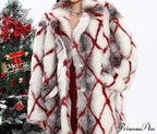 Faux Mink Fur Red Coat