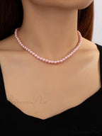 Faux Pearl Beaded Necklace