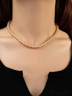 Faux Pearl Beaded Necklace