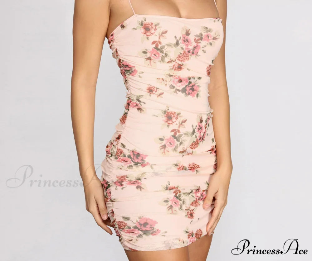 Fawning Over Stylish Florals Mini Dress