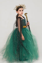 Green Medusa Dress Kid Halloween Costume