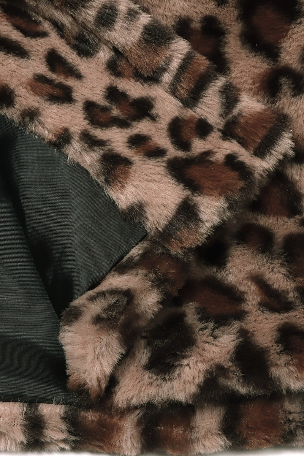 Casual Loose Fit Leopard Fleece Coat