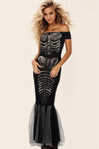 Halloween  Skeleton Mermaid Dress