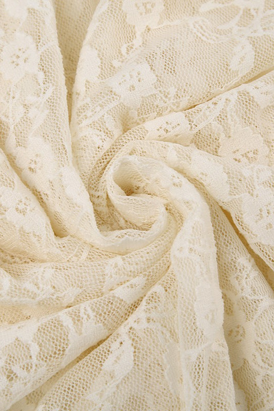 Lace Asymmetrical Maxi Skirt